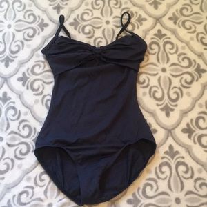 Navy blue leotard